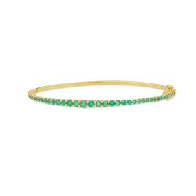 Gold Bracelet With Emeralds