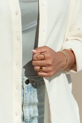 Gold Oval Ring - Makanui