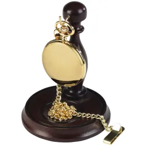 Gold Plated Full Hunter Pocket Watch by Burleigh complete with Stand GP1924