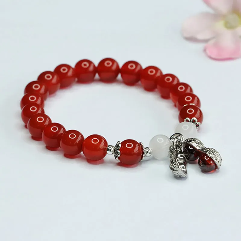 Good Fortune's Agate and Opal Sterling Silver Bracelet