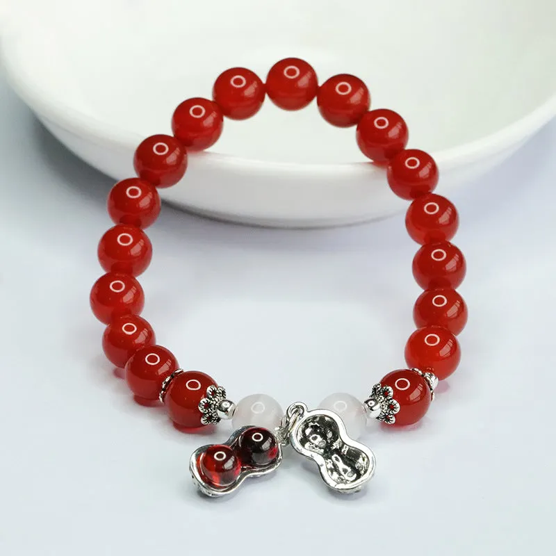 Good Fortune's Agate and Opal Sterling Silver Bracelet