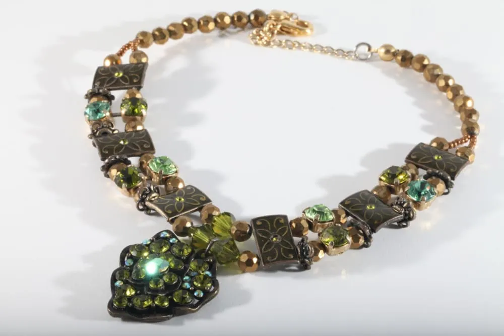 Green Crystal necklace