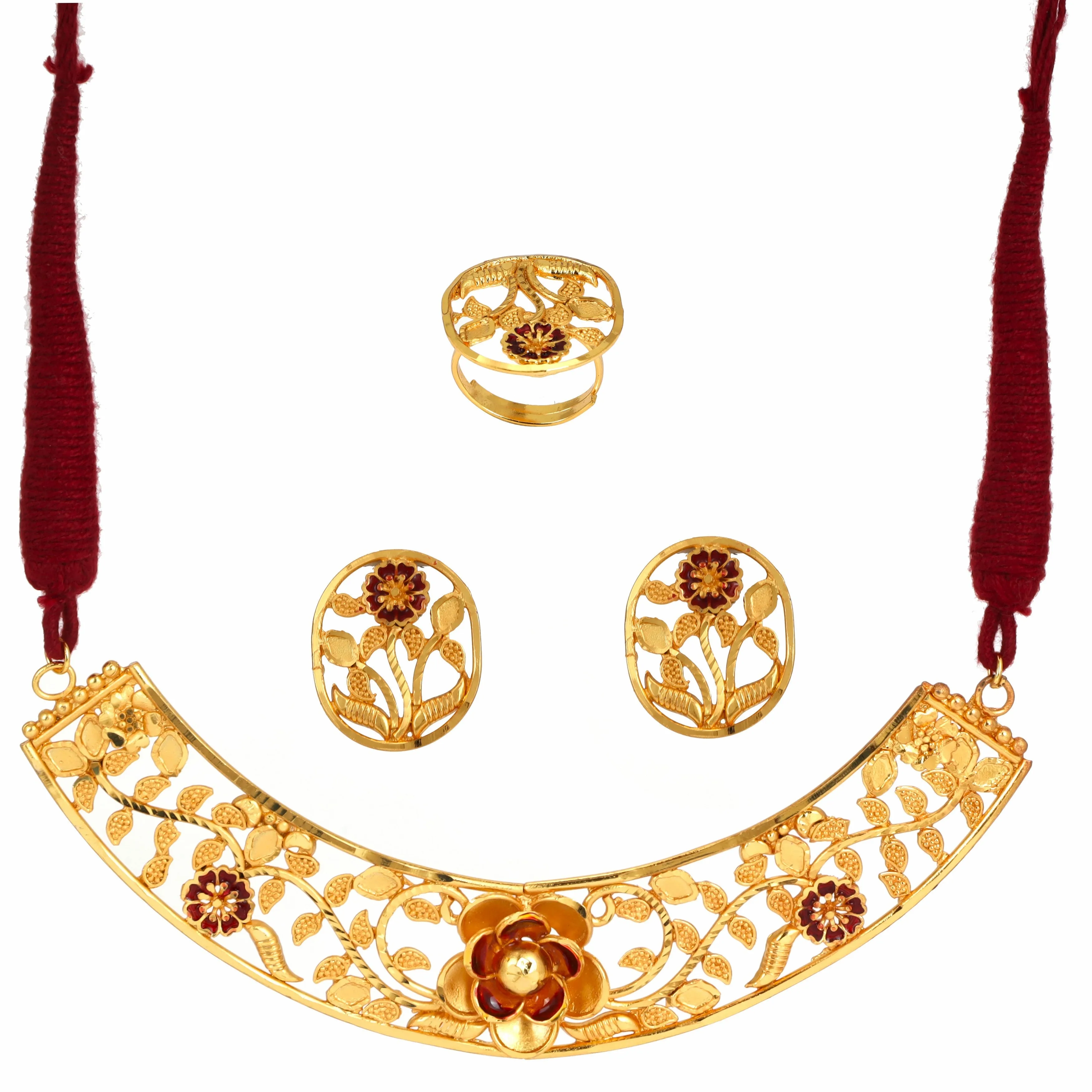 Half Hansuli Set With Fingerring