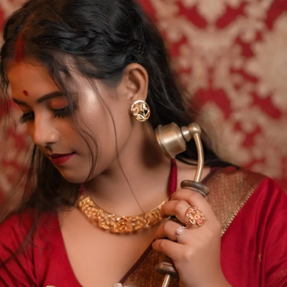 Half Hansuli Set With Fingerring