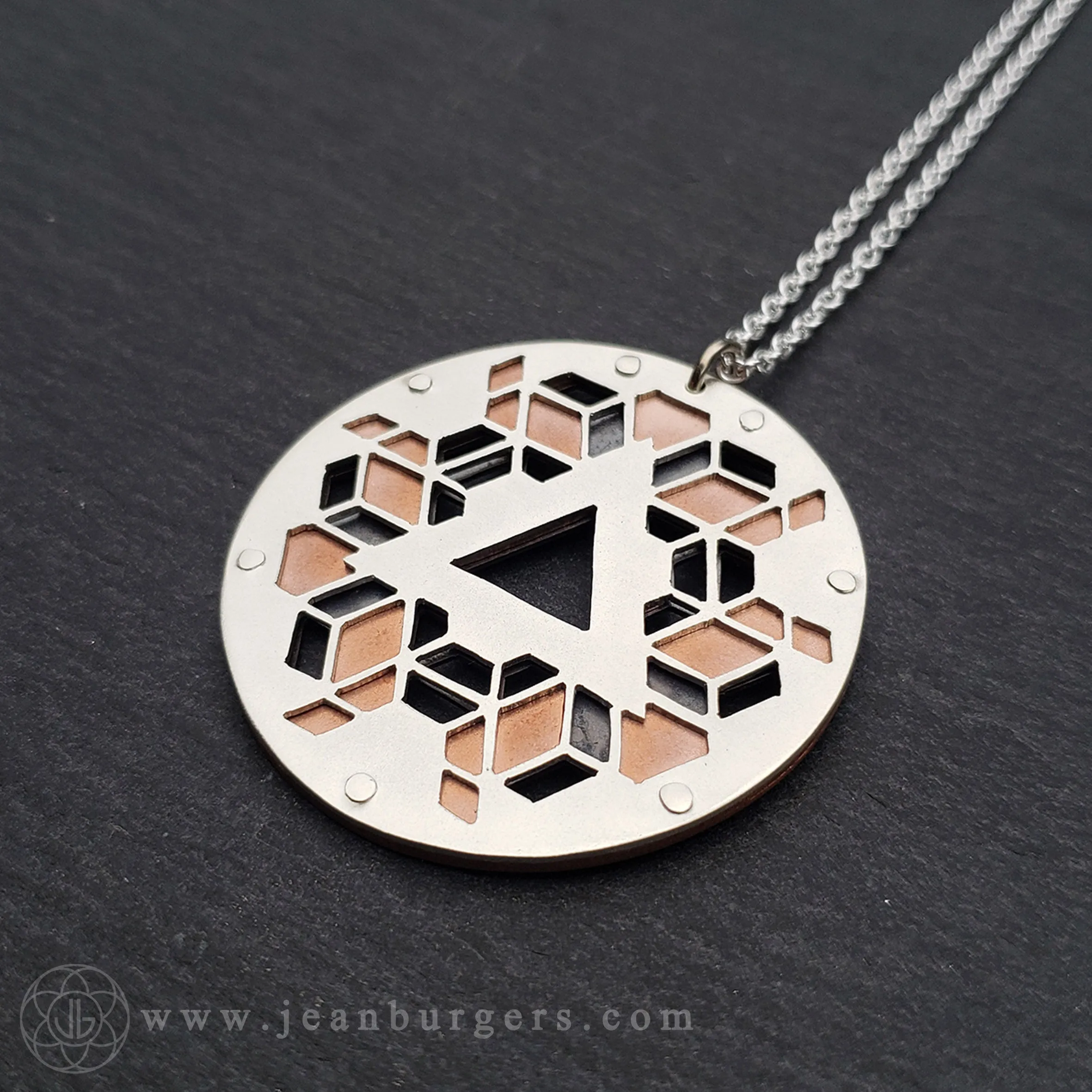 Handcut IfNotForGravity Geometric Collaboration Pendant 6