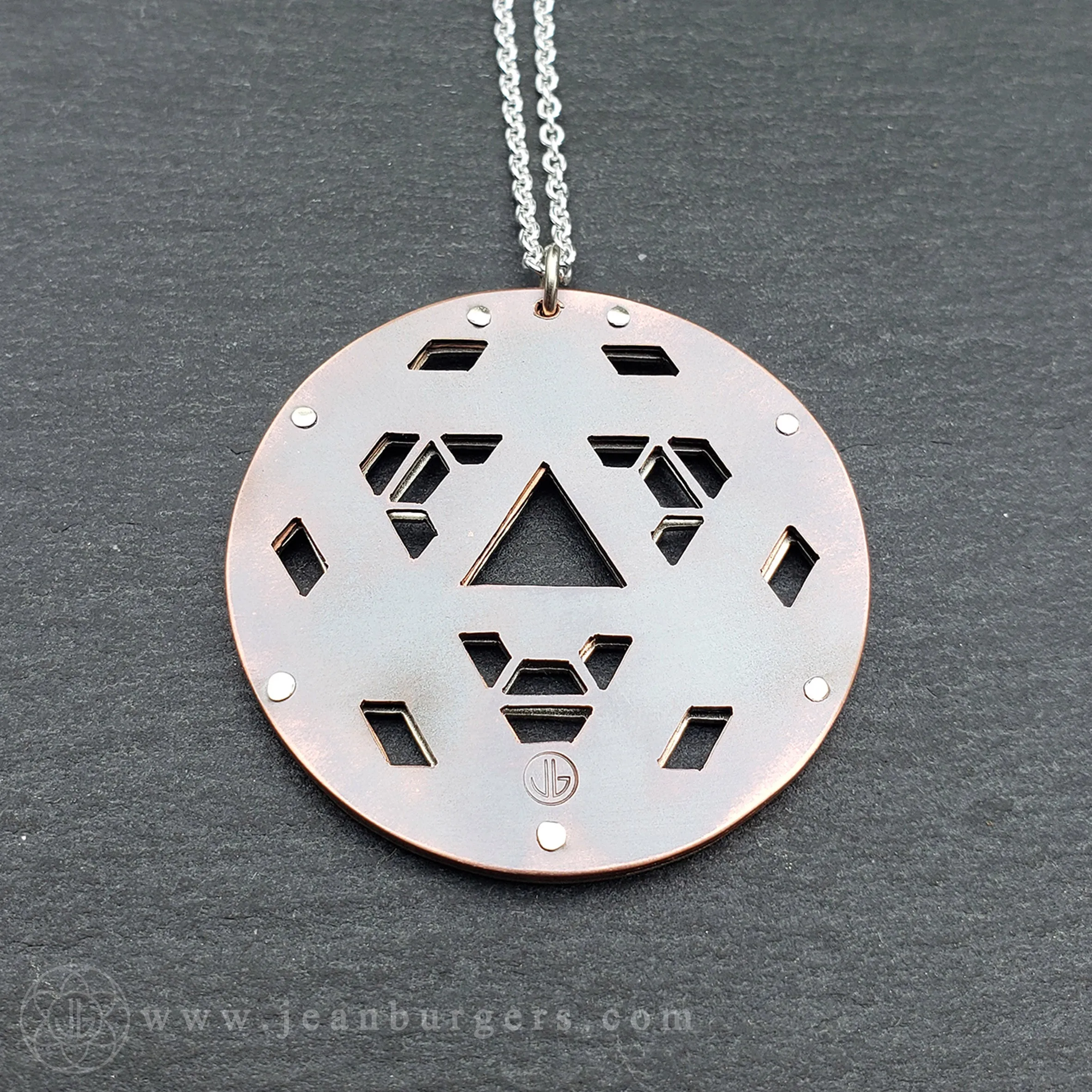 Handcut IfNotForGravity Geometric Collaboration Pendant 6
