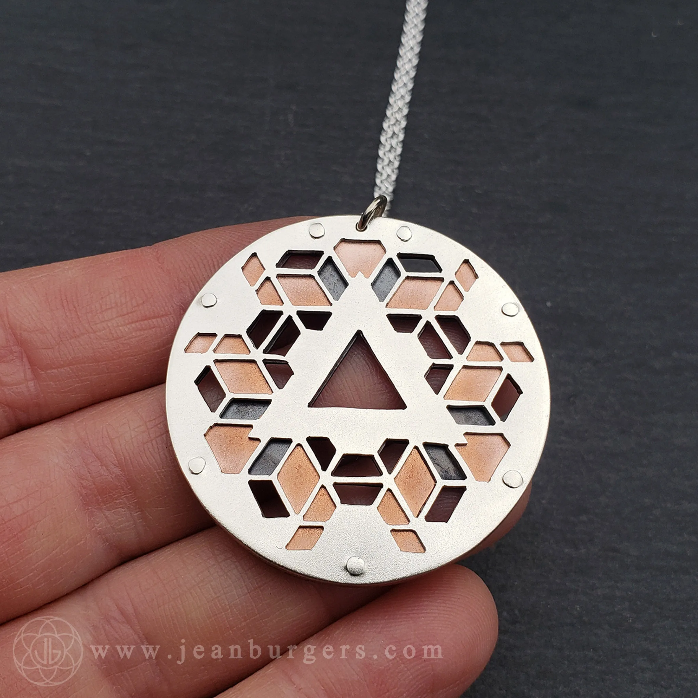 Handcut IfNotForGravity Geometric Collaboration Pendant 6