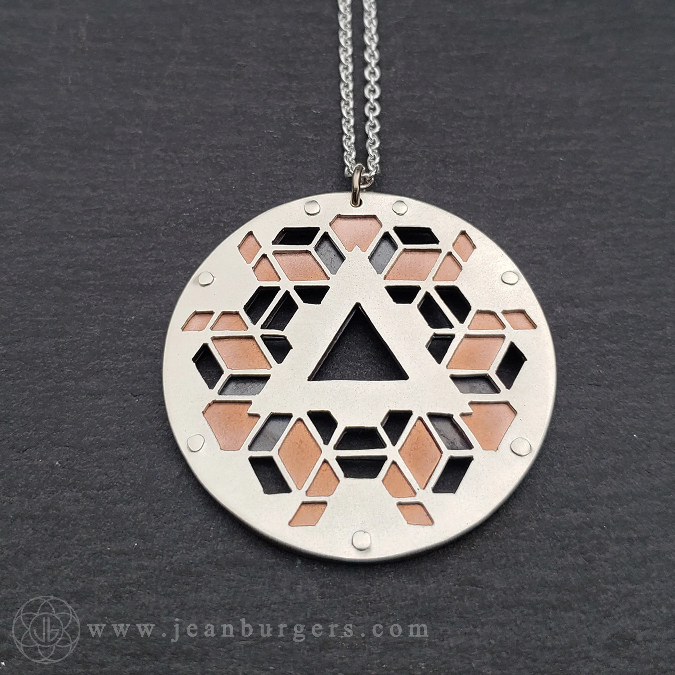 Handcut IfNotForGravity Geometric Collaboration Pendant 6