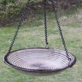 Hanging Circles Bird Bath, Sandy Granite