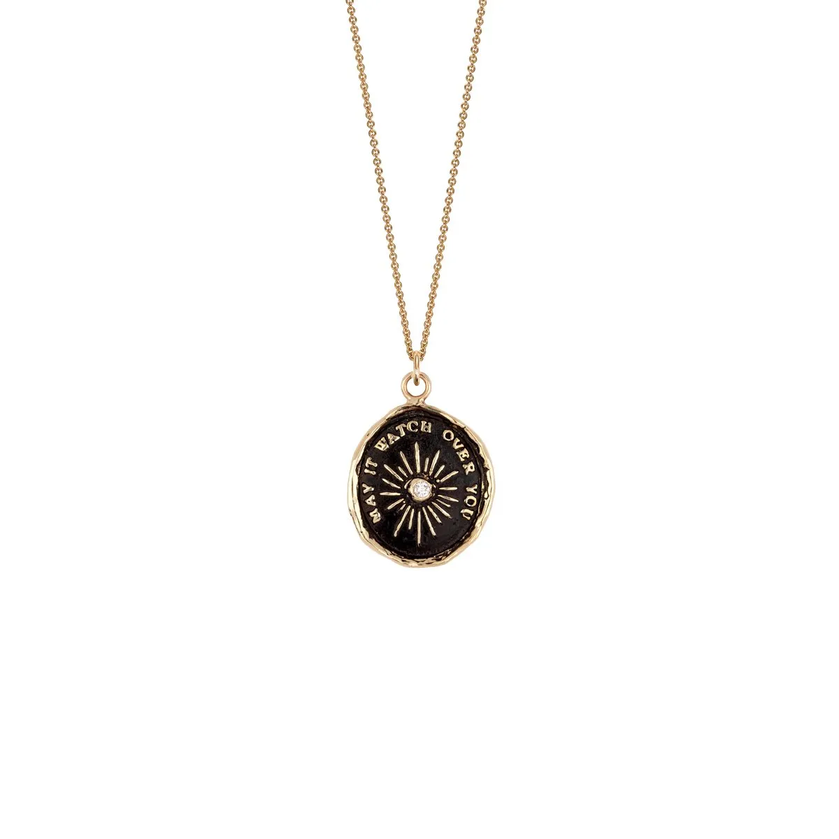 Higher Power 14k Gold Diamond Set Talisman