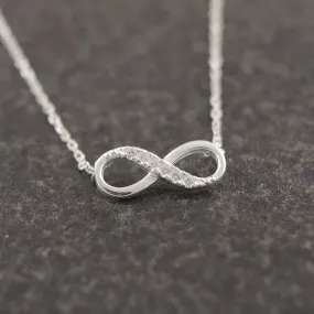 Infinity Crystal Pendant Necklaces for Women