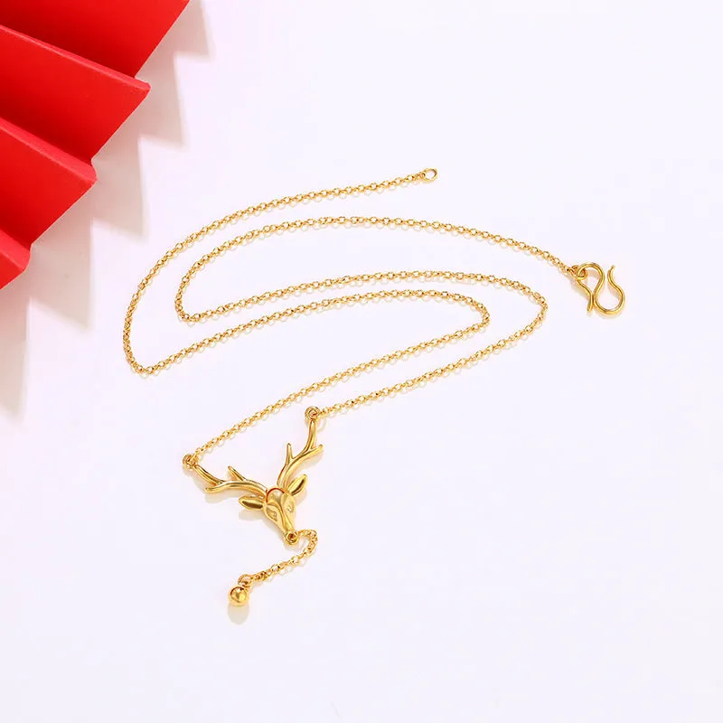 Jewelry Is With You Internet Celebrity Necklace Niche Design Elk Necklace Tassel Necklace Jewelry