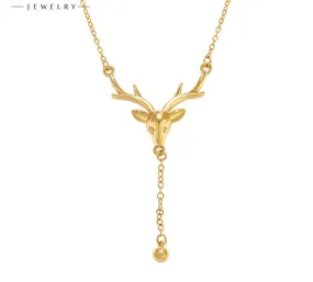 Jewelry Is With You Internet Celebrity Necklace Niche Design Elk Necklace Tassel Necklace Jewelry