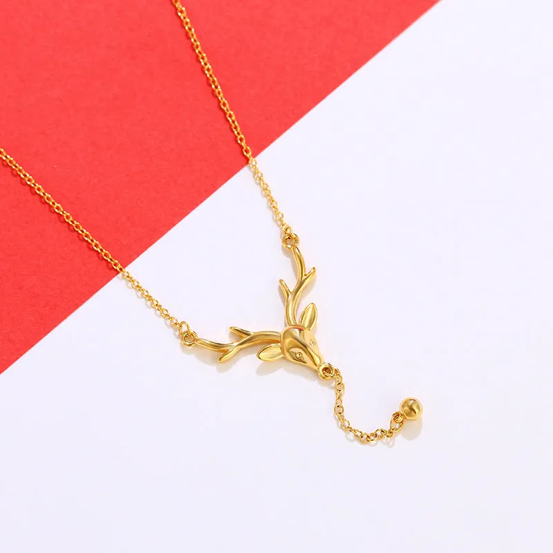 Jewelry Is With You Internet Celebrity Necklace Niche Design Elk Necklace Tassel Necklace Jewelry