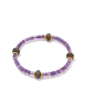 Kendra Scott Insley Stretch Bracelet - Gold Purple Amethyst