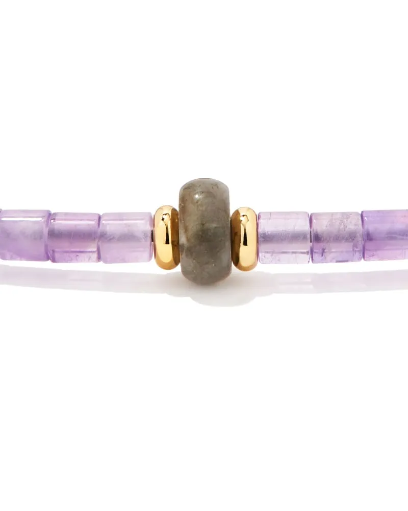 Kendra Scott Insley Stretch Bracelet - Gold Purple Amethyst