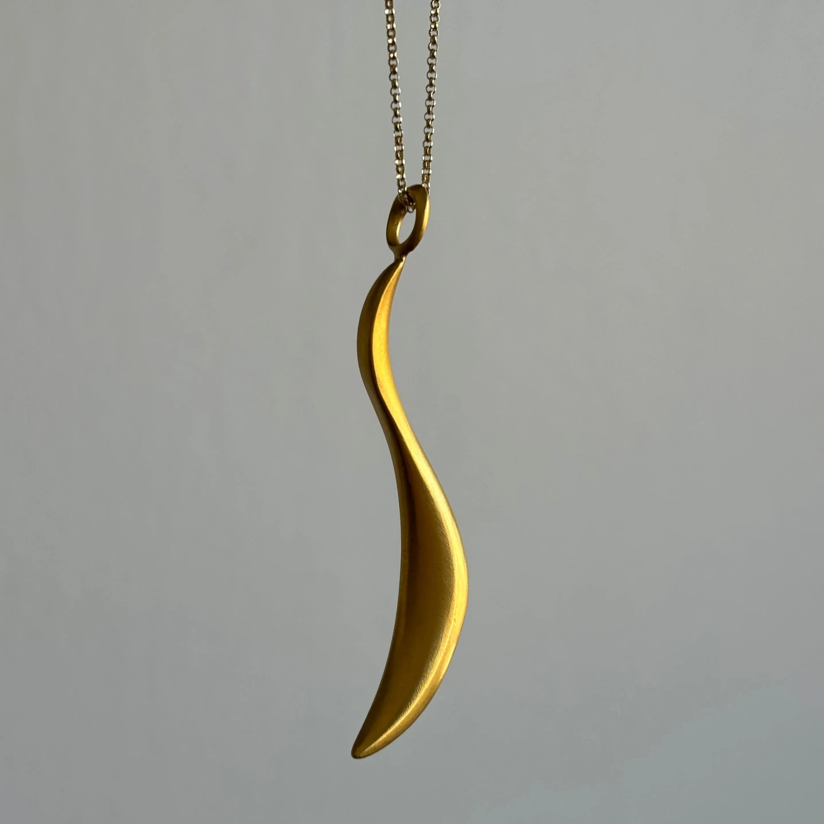 Large Gold Sculptural Pendant III