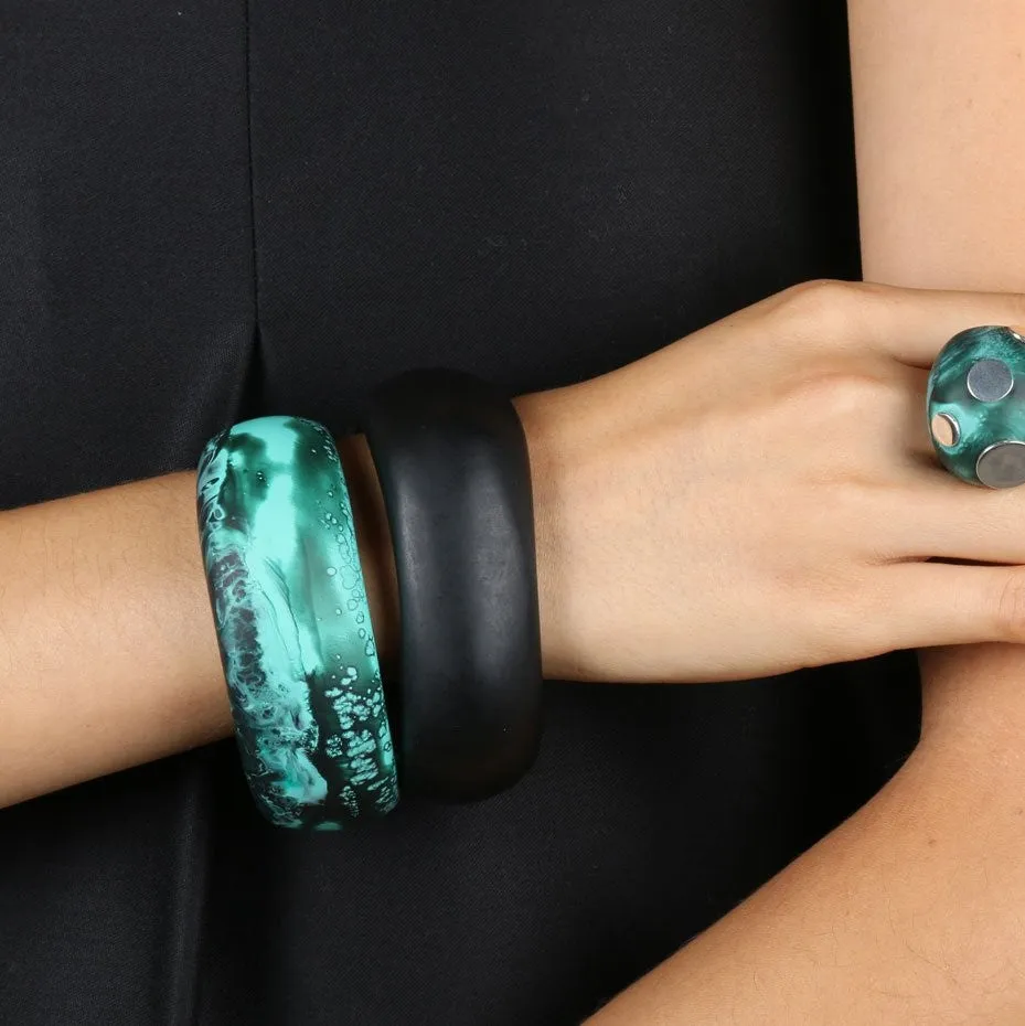 Large Organic Bangle - Monochrome