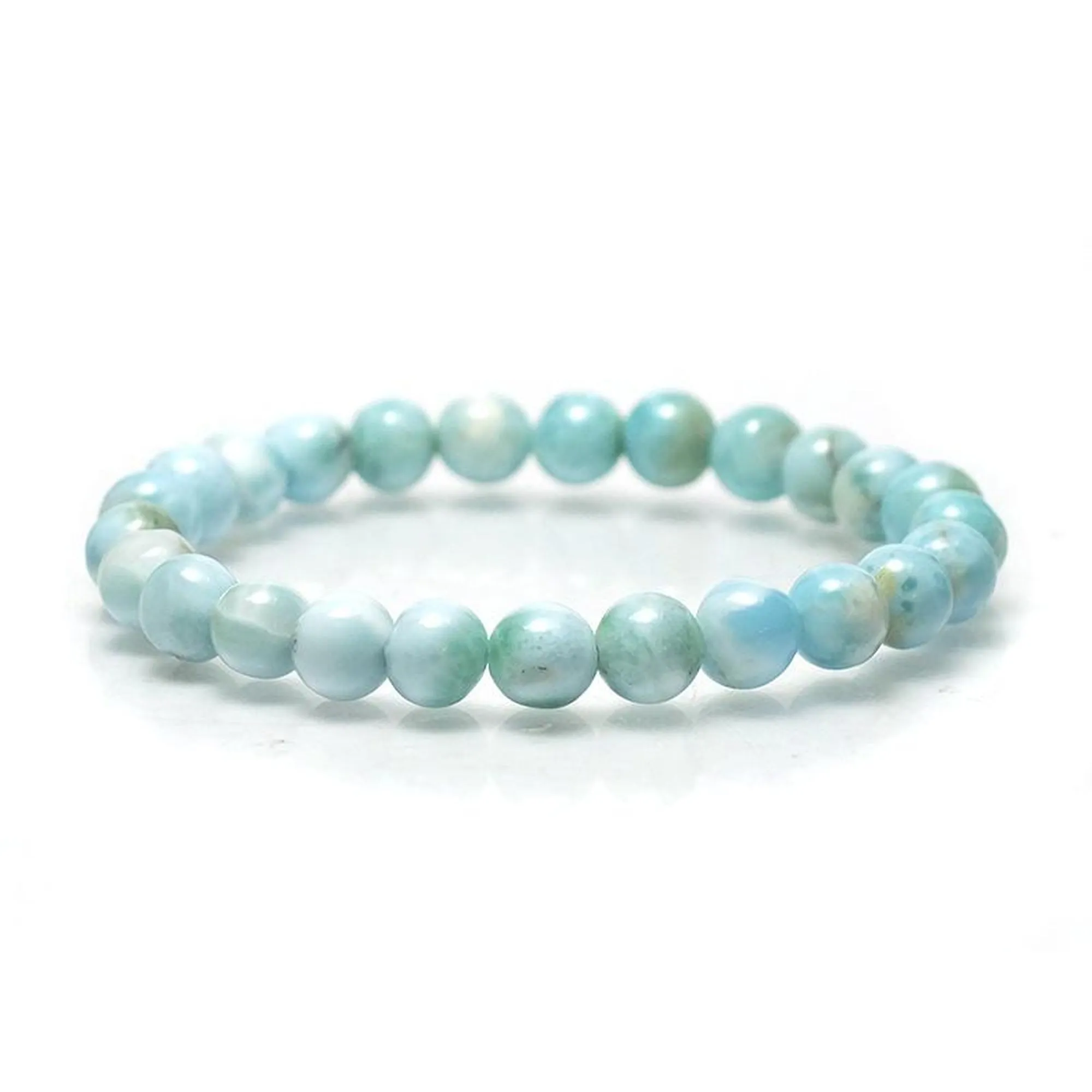Larimar Stretch Bracelet 7mm, 8mm, 10mm, 12mm