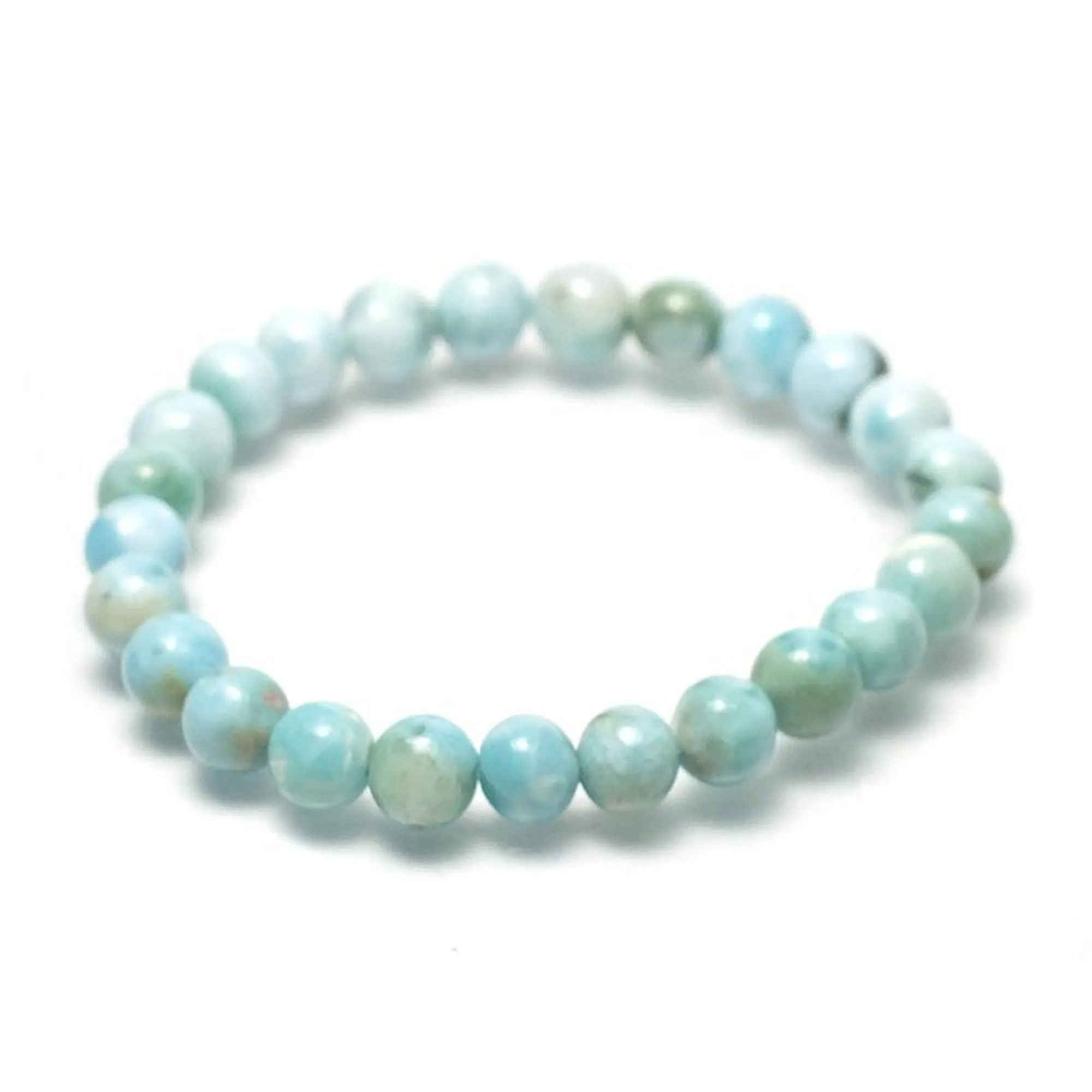 Larimar Stretch Bracelet 7mm, 8mm, 10mm, 12mm