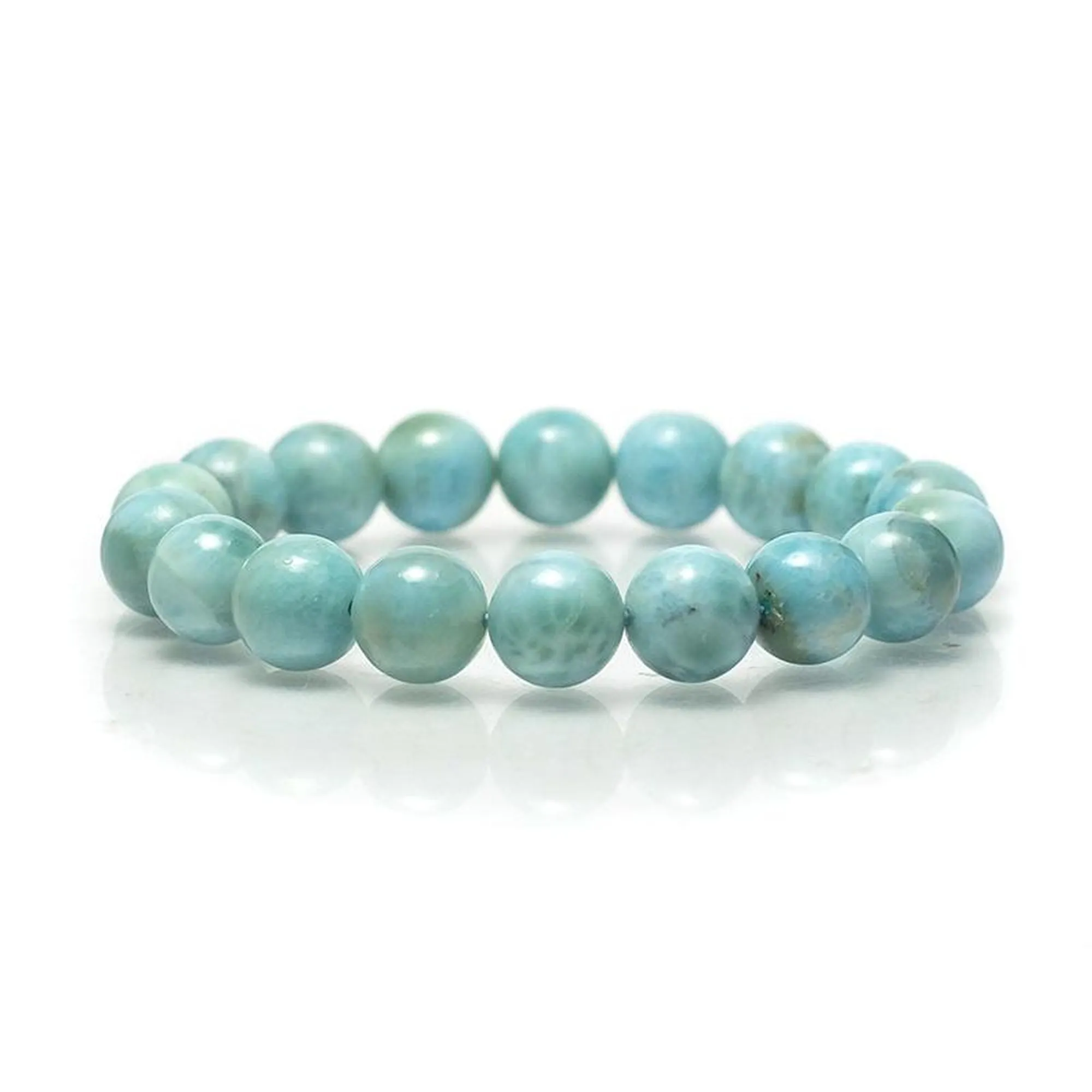 Larimar Stretch Bracelet 7mm, 8mm, 10mm, 12mm