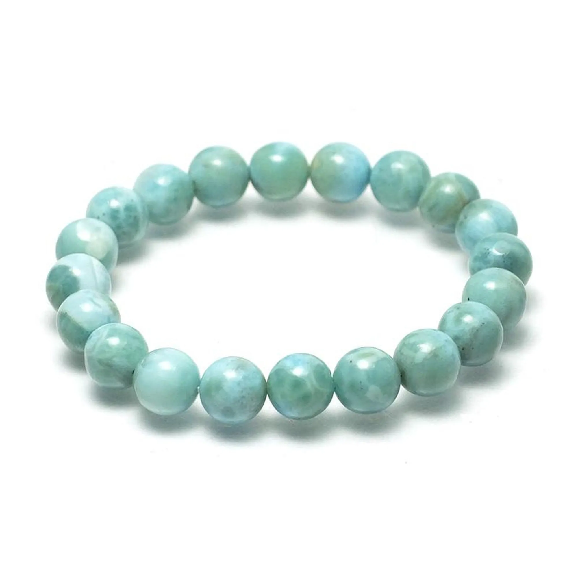 Larimar Stretch Bracelet 7mm, 8mm, 10mm, 12mm