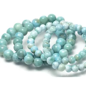 Larimar Stretch Bracelet 7mm, 8mm, 10mm, 12mm