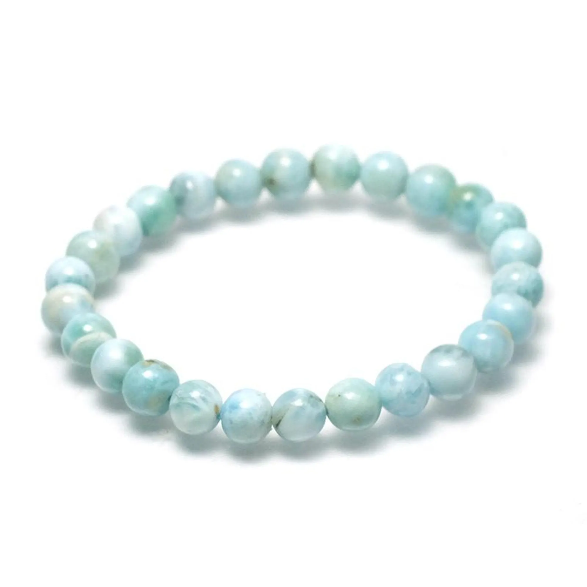 Larimar Stretch Bracelet 7mm, 8mm, 10mm, 12mm