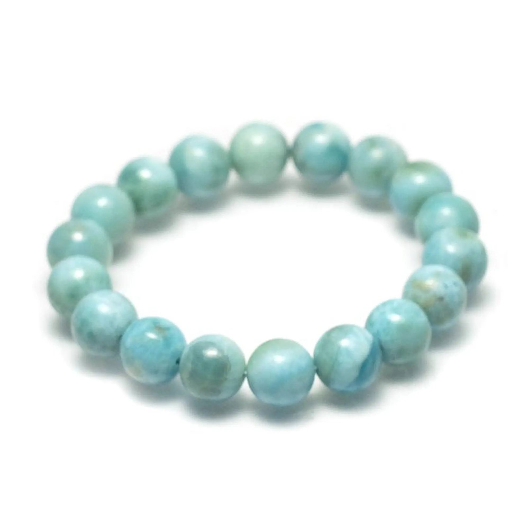 Larimar Stretch Bracelet 7mm, 8mm, 10mm, 12mm
