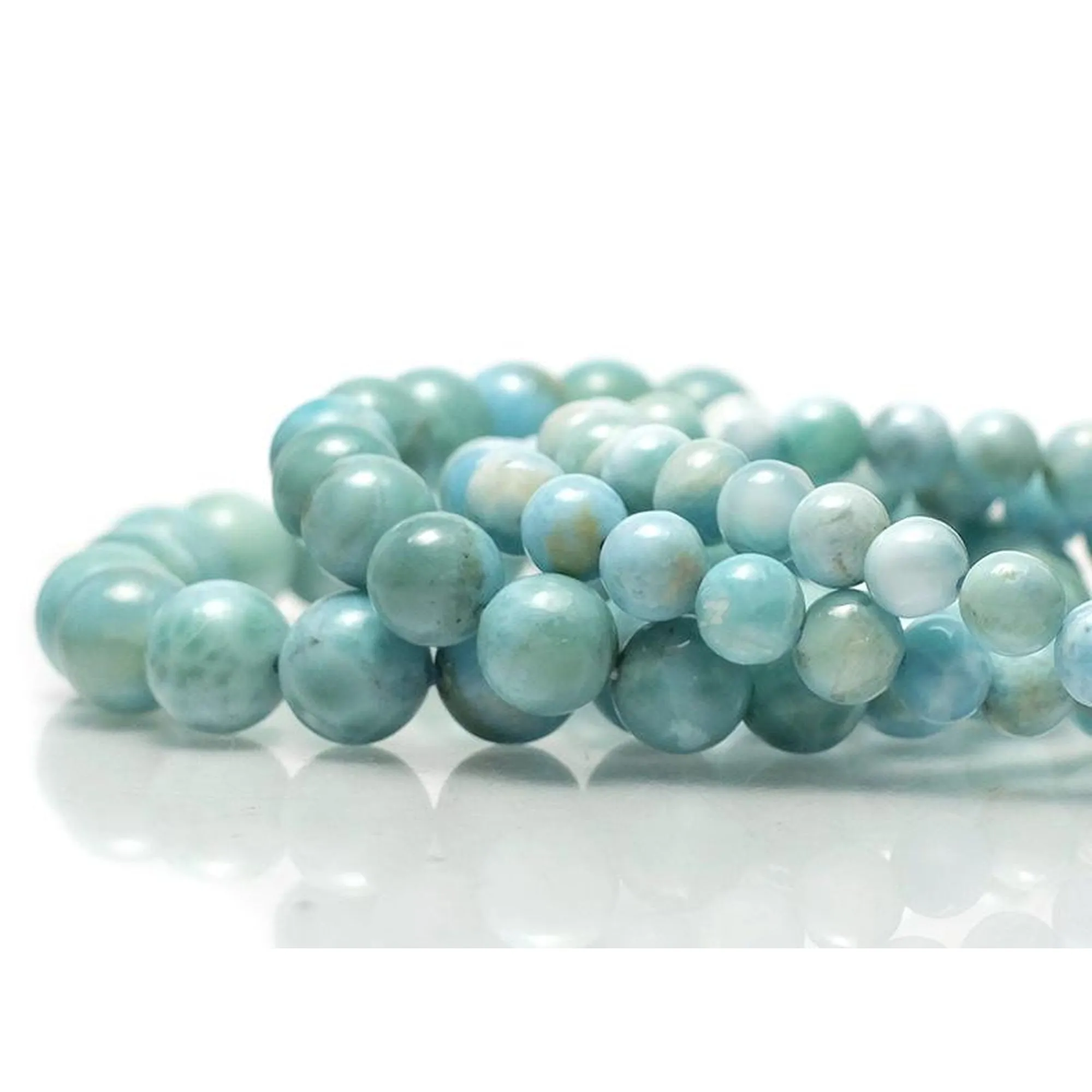 Larimar Stretch Bracelet 7mm, 8mm, 10mm, 12mm