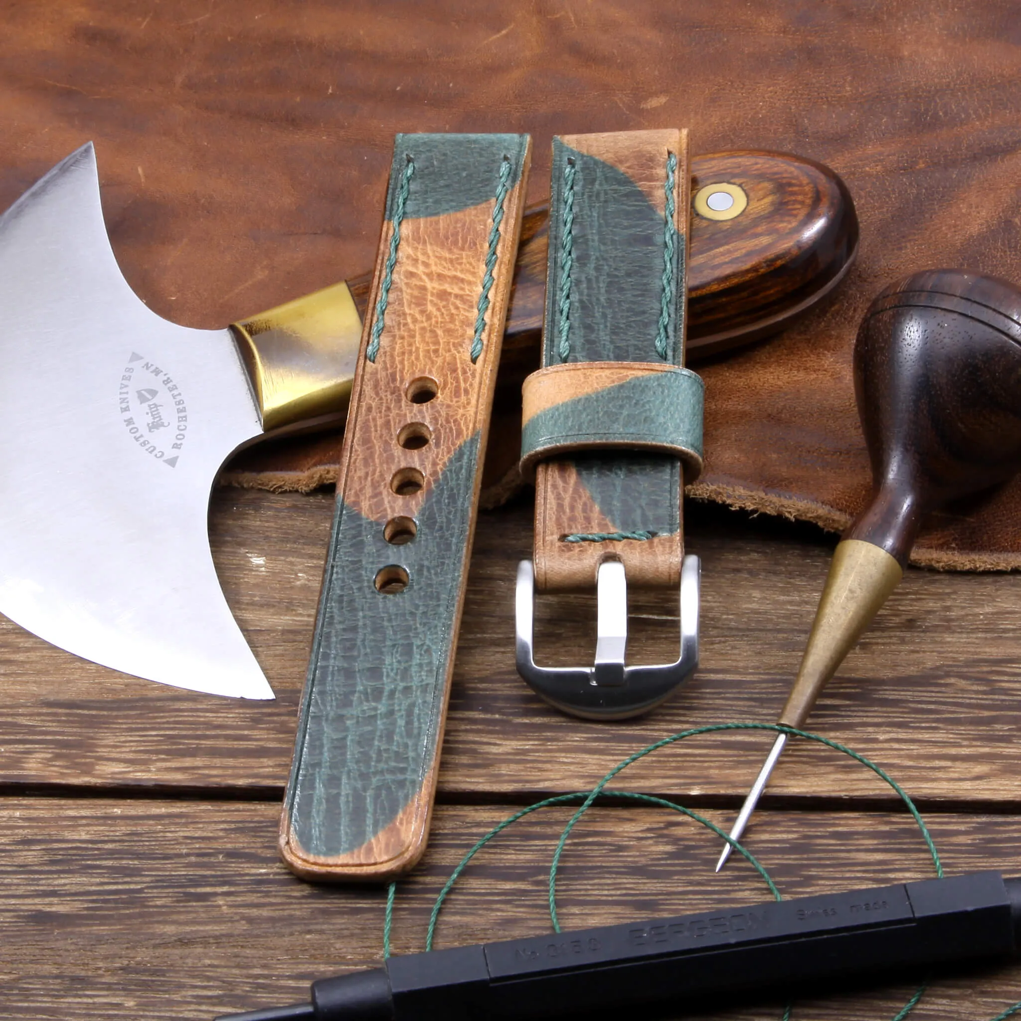 Leather Watch Strap, Military 101 | Chain Stitch
