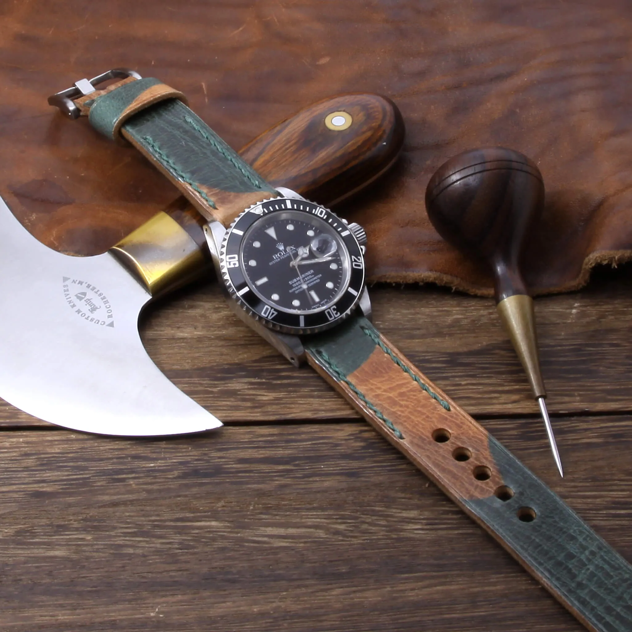 Leather Watch Strap, Military 101 | Chain Stitch
