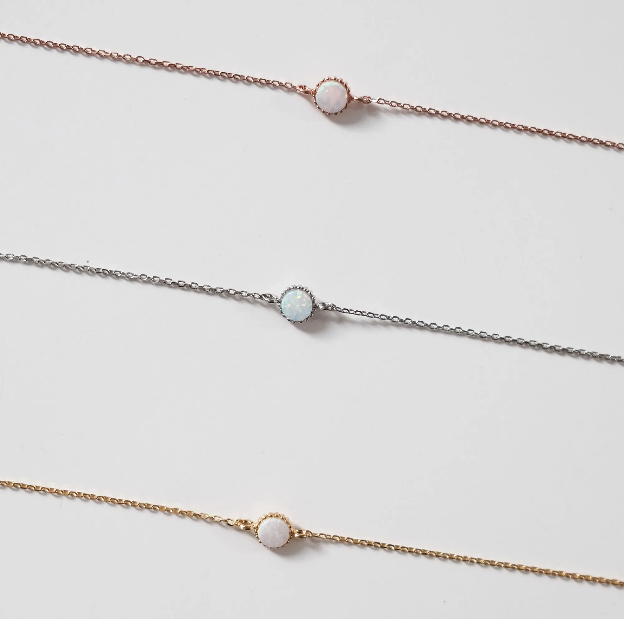 Little White Opal Bracelet