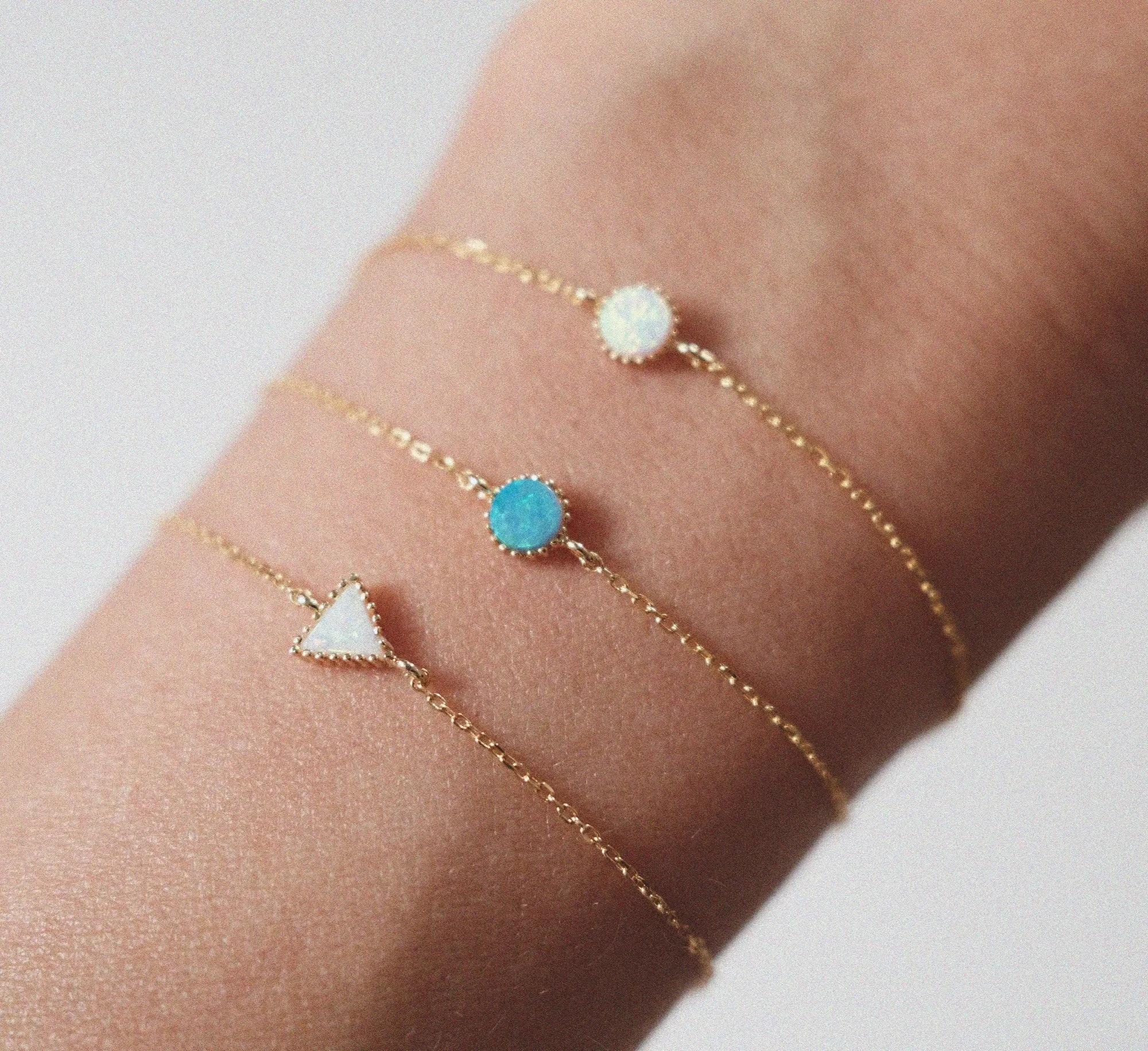 Little White Opal Bracelet