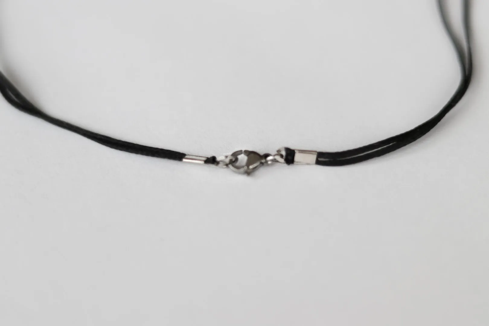 Men's necklace with a silver Om pendant, black cord, yoga jewelry for man handmade, gift wrapped