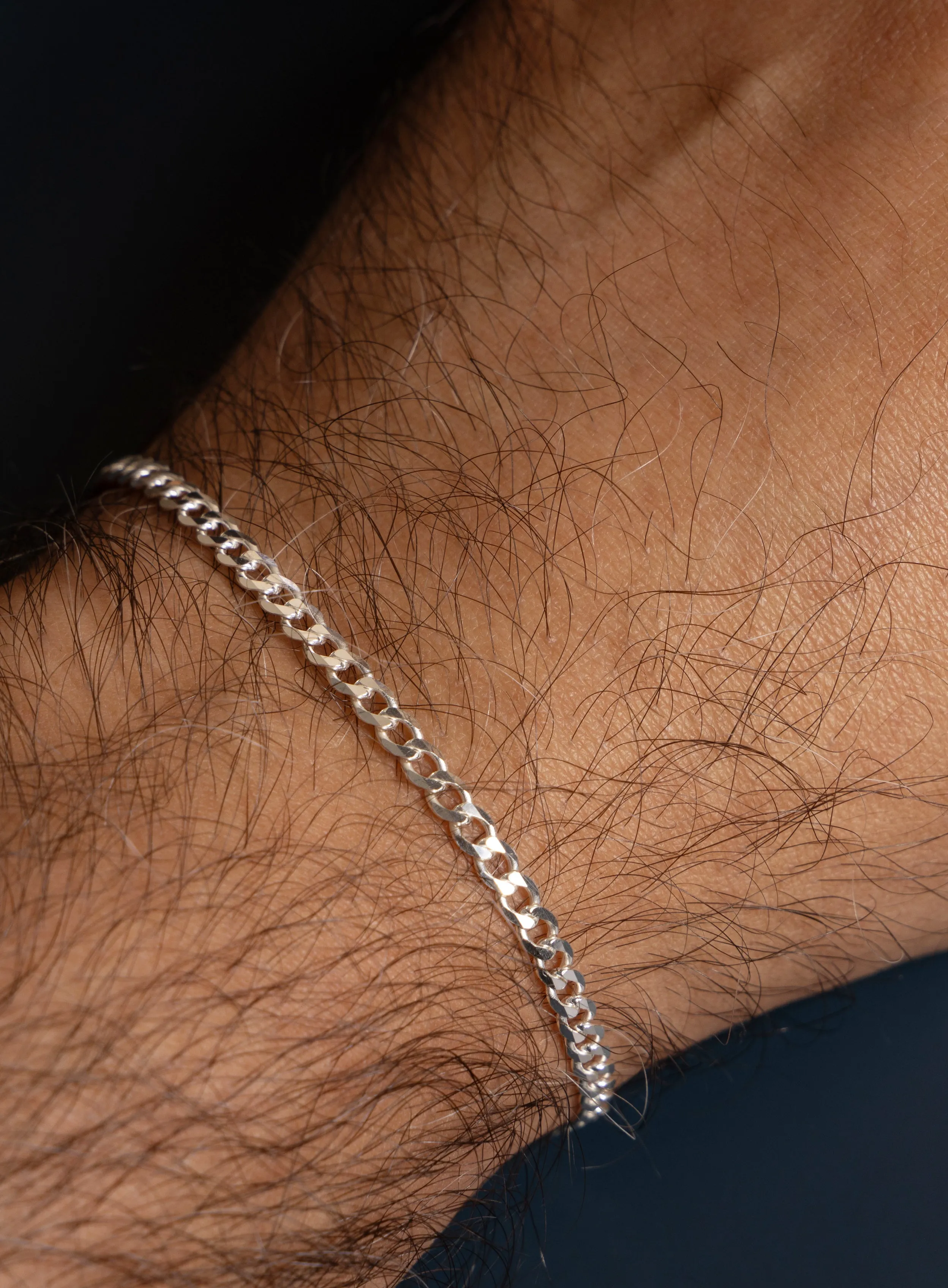Minimalist 925 Sterling Silver Cuban Links Men's Bracelet