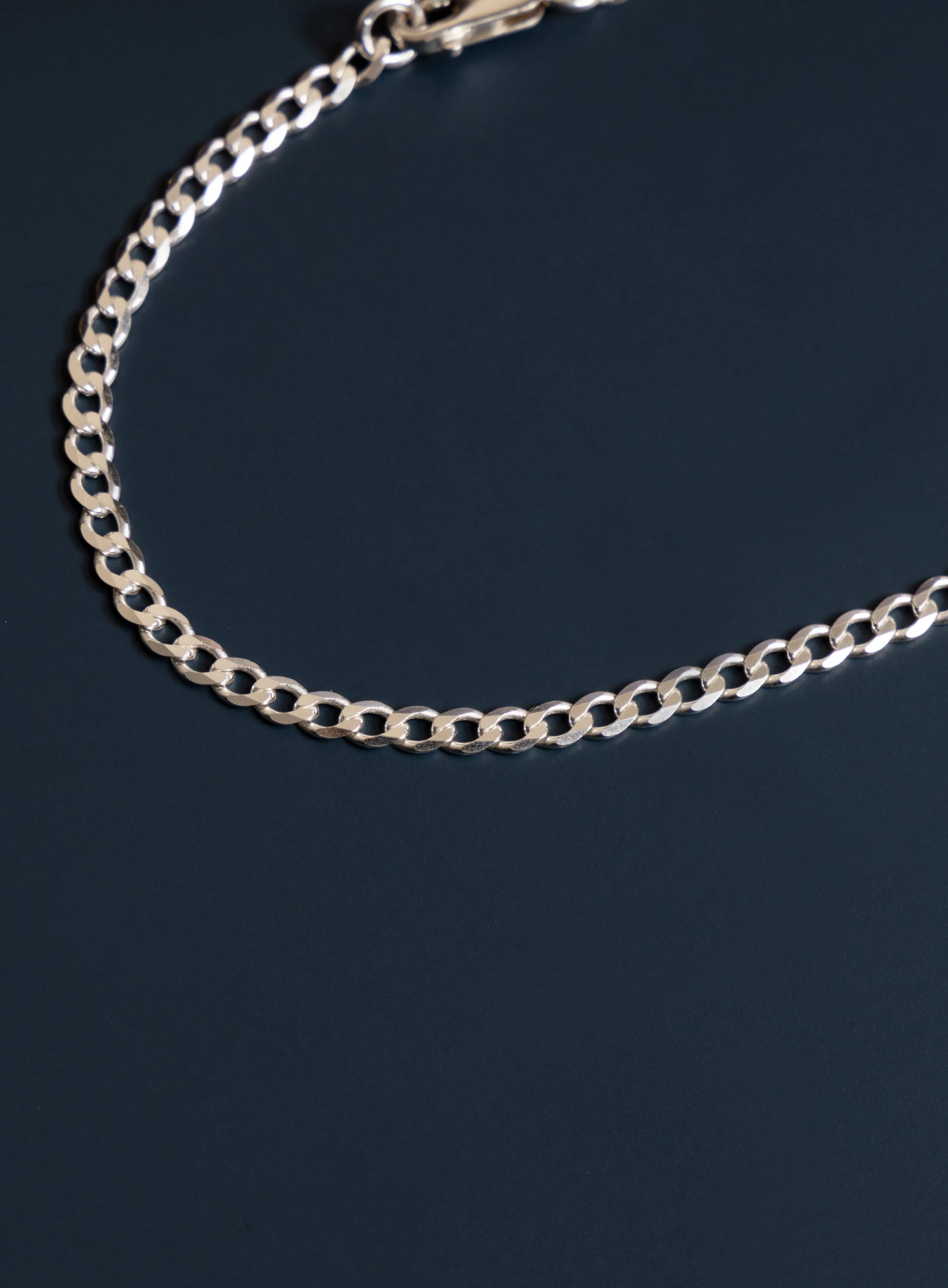 Minimalist 925 Sterling Silver Cuban Links Men's Bracelet