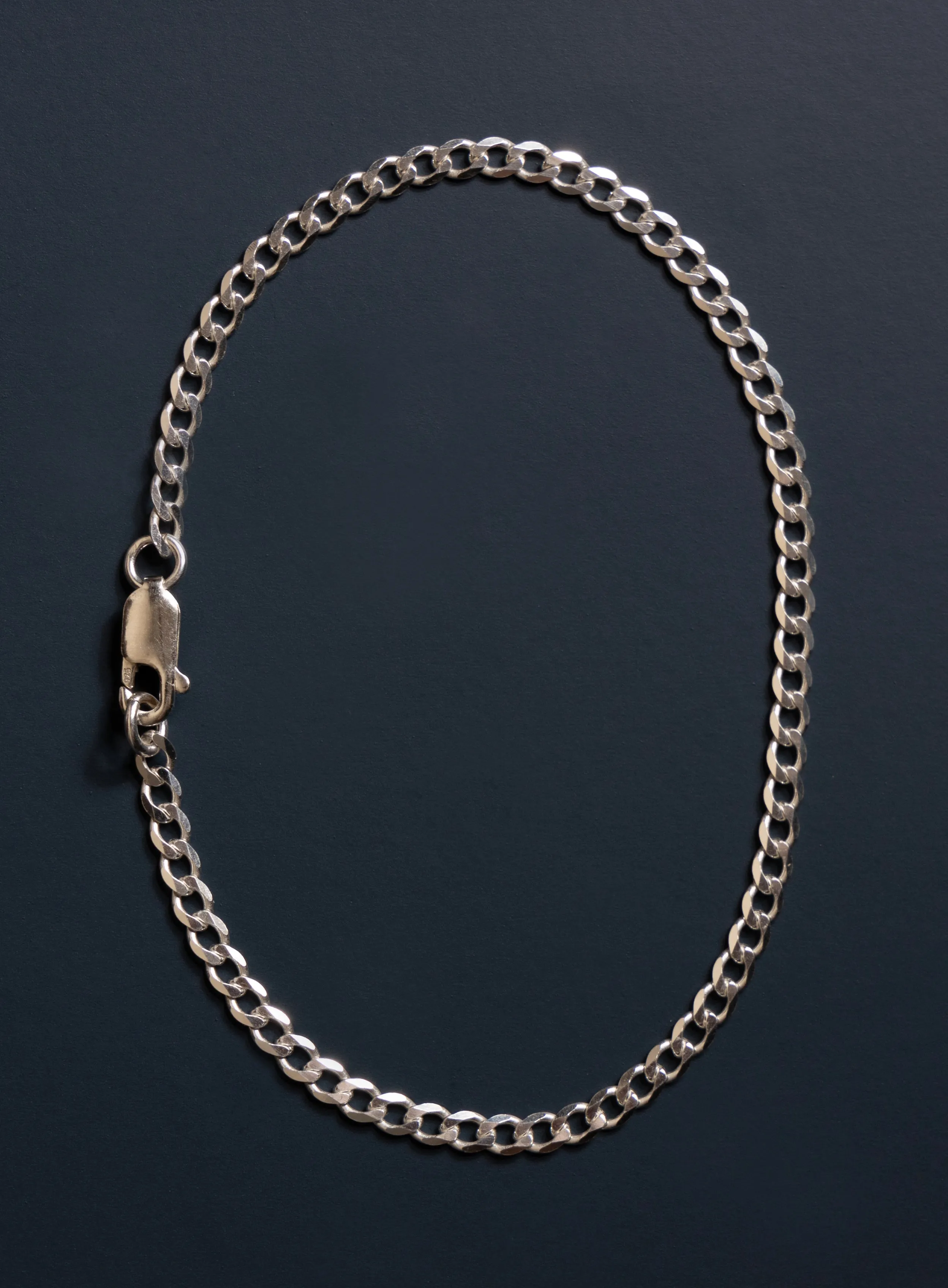 Minimalist 925 Sterling Silver Cuban Links Men's Bracelet