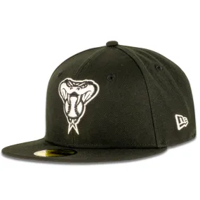 MLB Arizona Diamondbacks New Era Snakehead Black and White 59FIFTY Fitted Hat