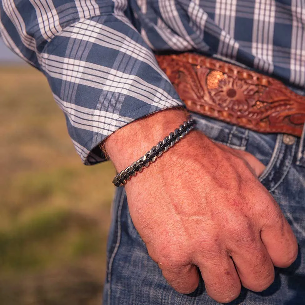 Montana Silversmith Wrapped In Leather Light Bracelet