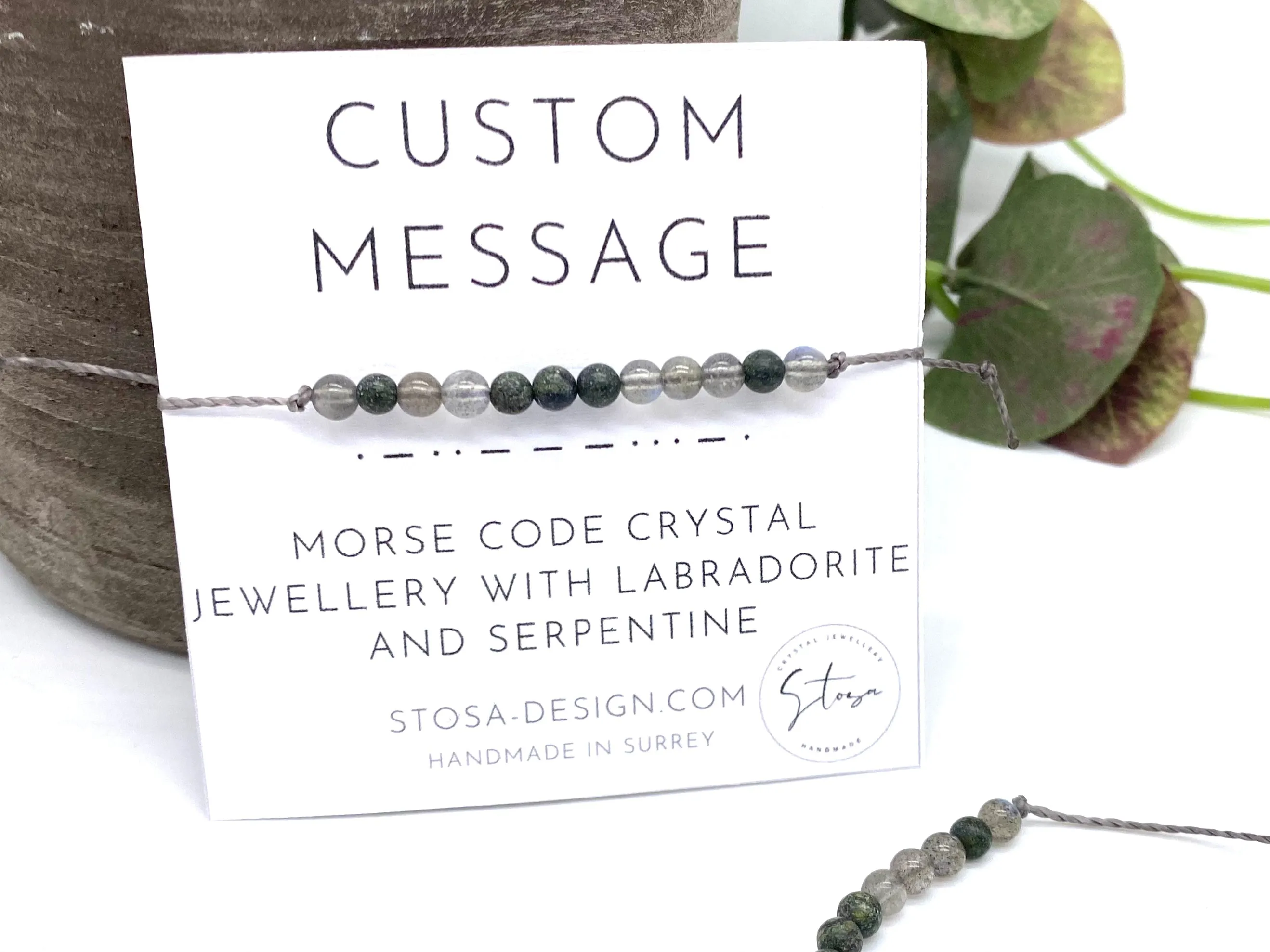 Morse Code Personalised Crystal Bracelets