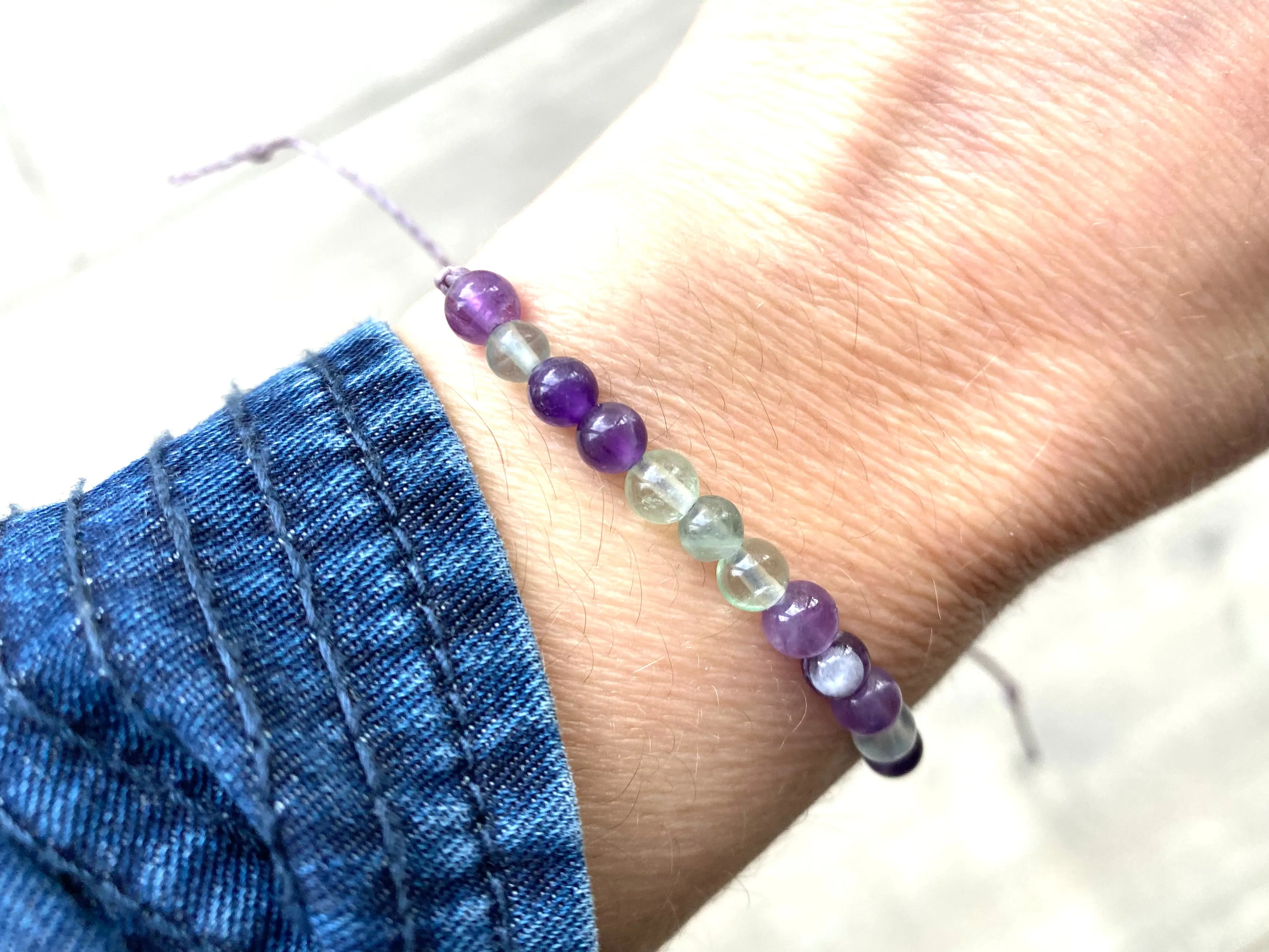 Morse Code Personalised Crystal Bracelets