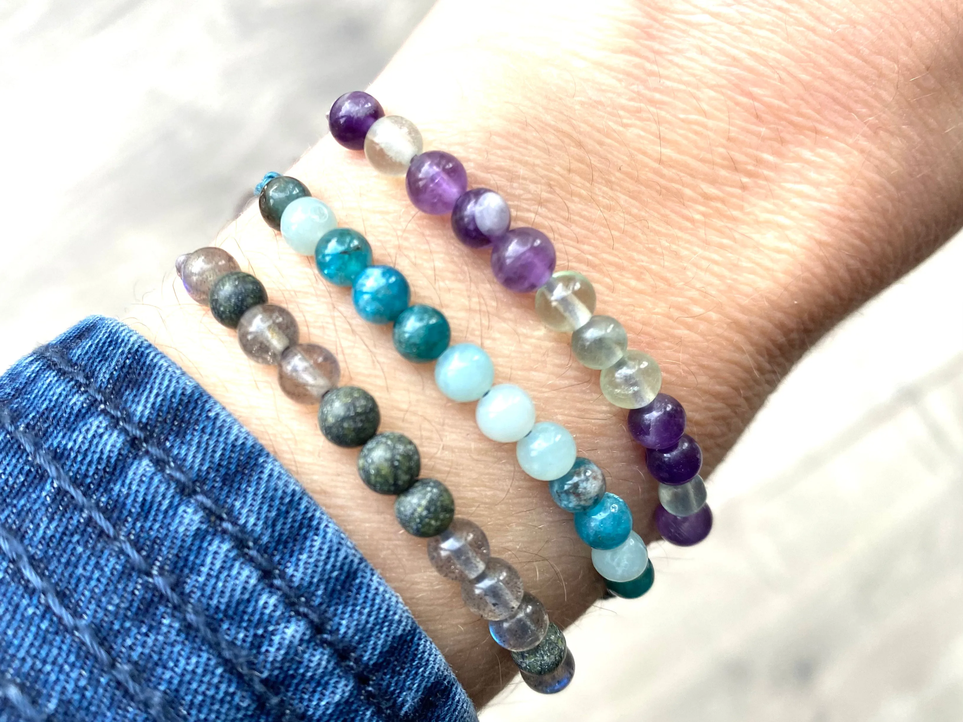 Morse Code Personalised Crystal Bracelets