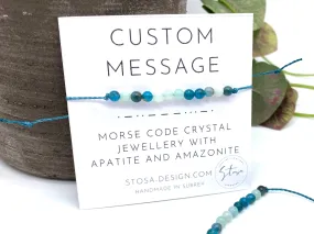Morse Code Personalised Crystal Bracelets