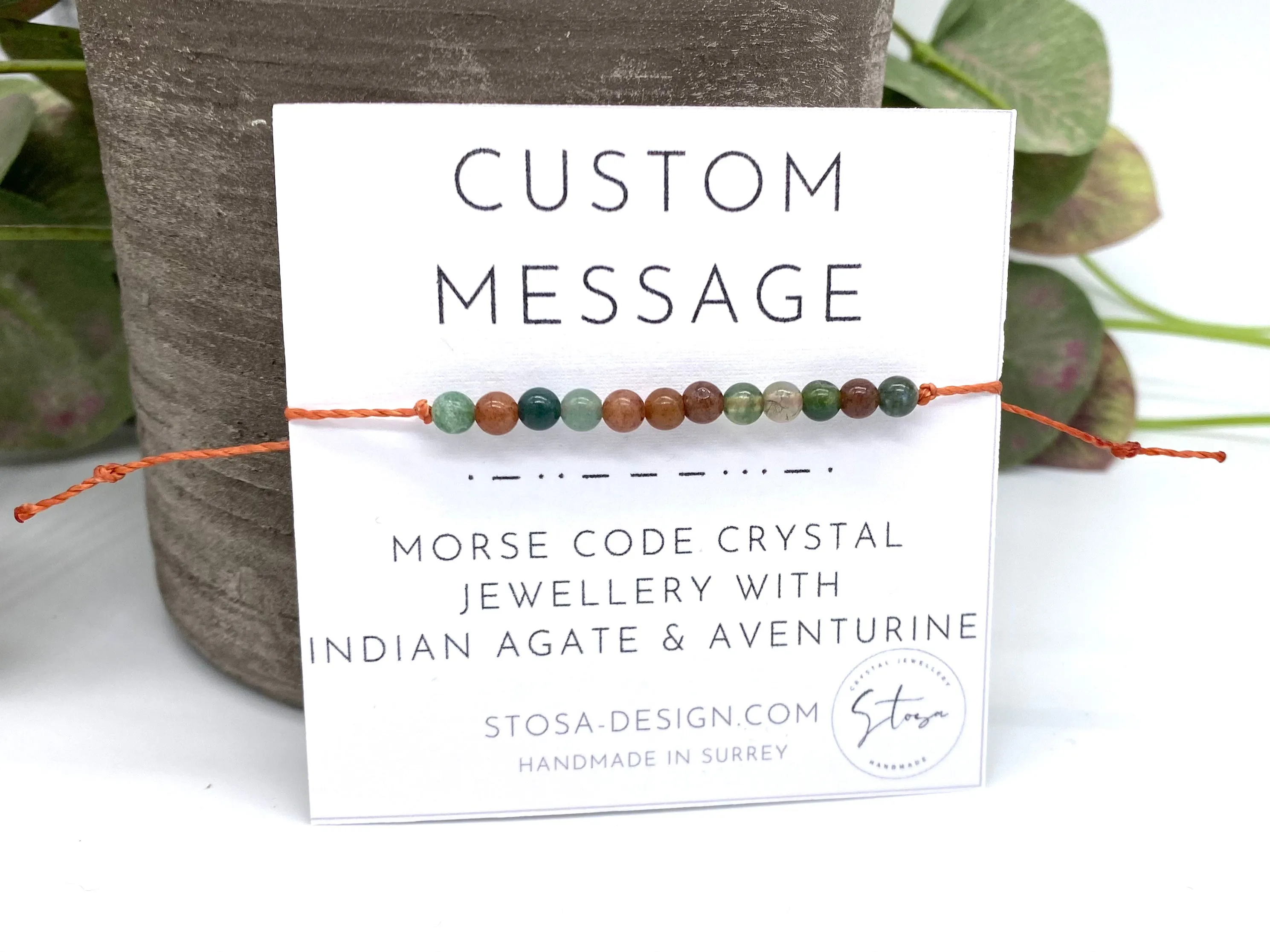 Morse Code Personalised Crystal Bracelets