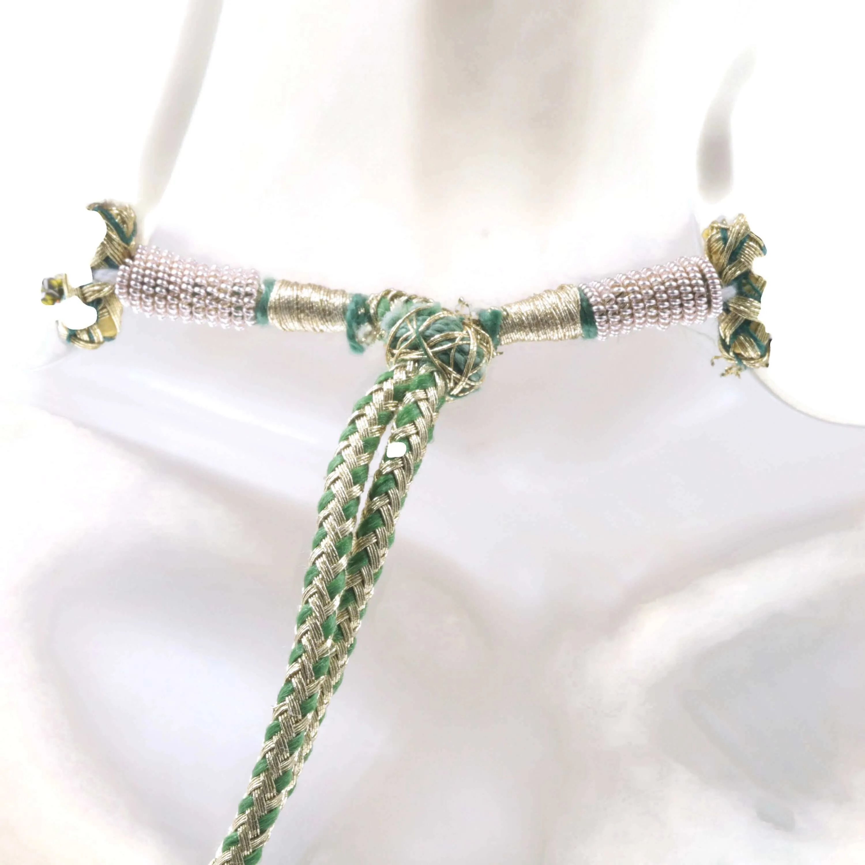 Multi Color CZ Necklace Necklace For Women Beaded cz Necklace Faceted cz Sarafa Necklace Green and White Necklace SKU 6141194