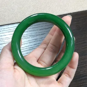 Natural Jade Bangle Nephrite Bangle Internal Diameter 55.9mm NBE012