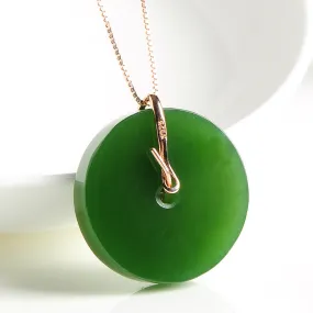 Natural Jade Pendant Nephrite Silver Pendant PT151