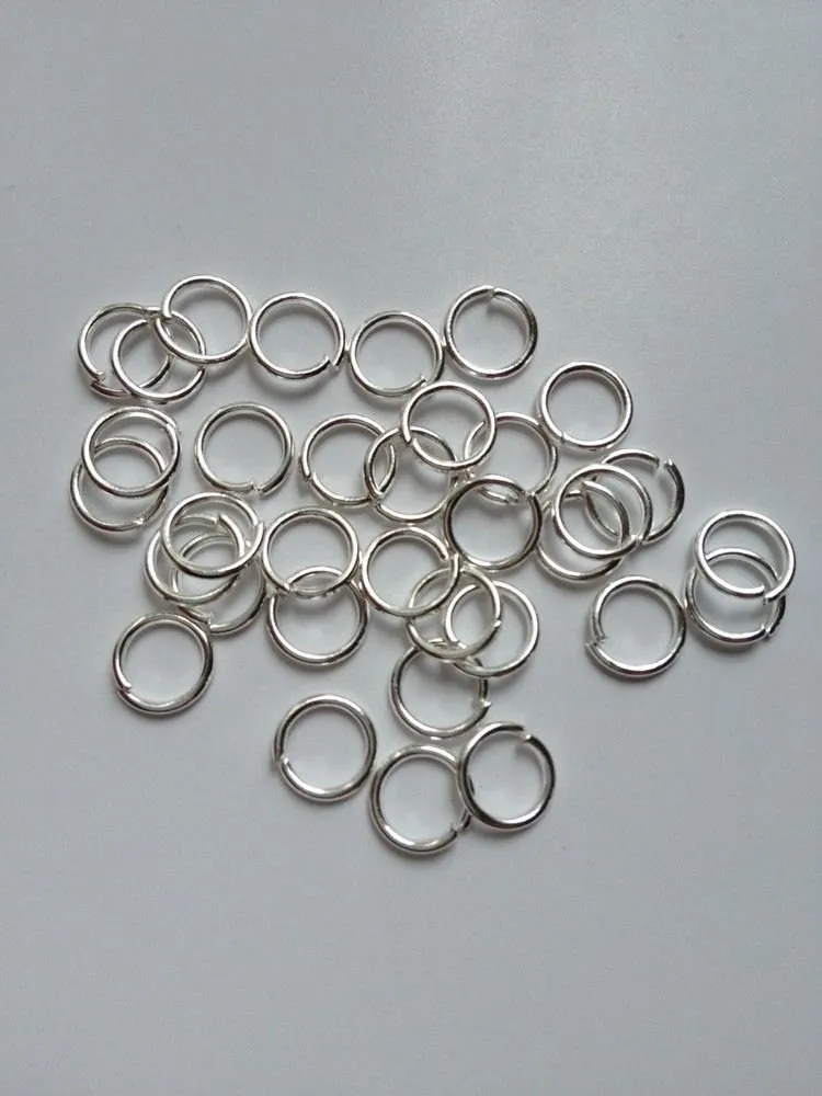 New! 1000 pcs 5mm Silver Plated Open Jump Rings Jewelry #75T Findings Ring ToolsJewelry Making Tools Supplies Hardware Findings