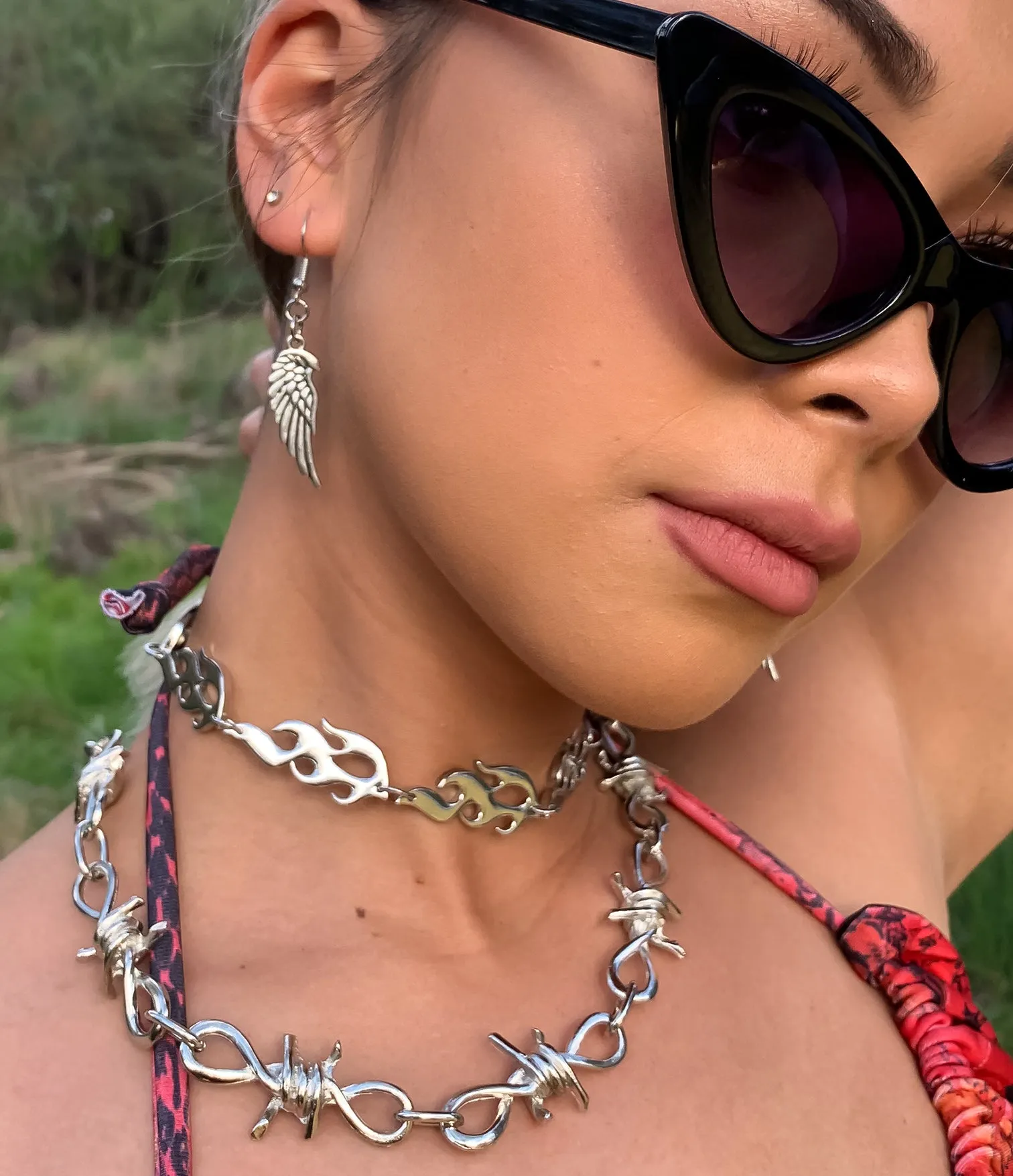 ON FIRE FLAME CHOKER